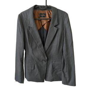 Mind Bridge women Korean single Breasted Blazer Gray 55 Small One Button Jacket